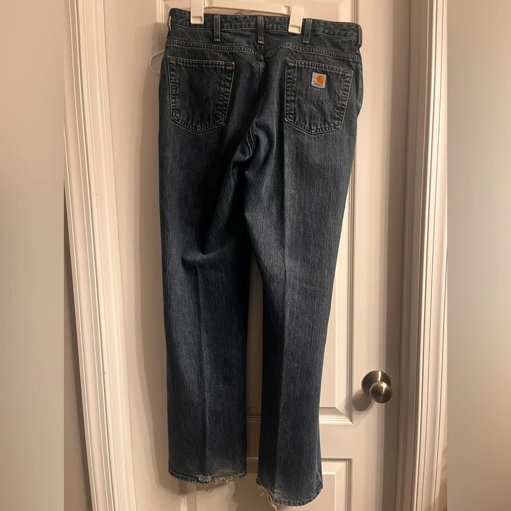 Women’s Carhartt jeans 12x34‎ Blue Jeans Relaxed Fit 100% Cotton